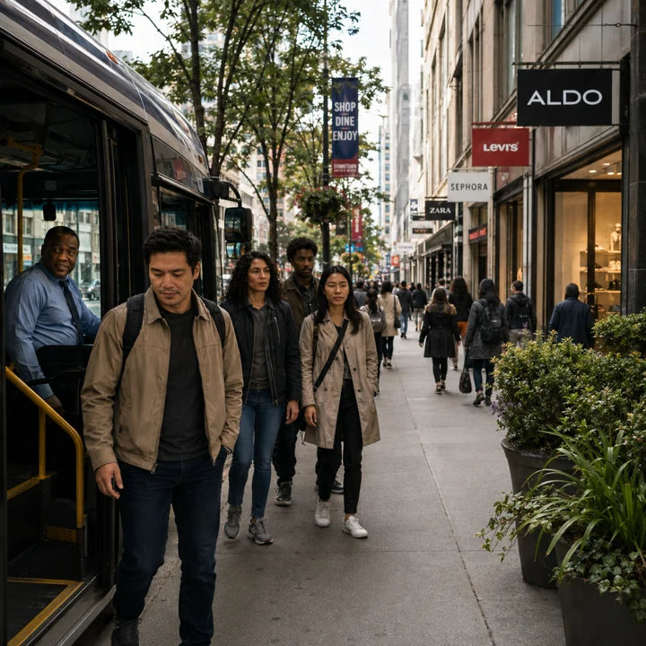 Minh họa: shopping district